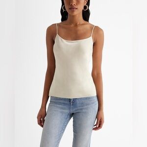 Sexy White Cami Light Blouse Sz L